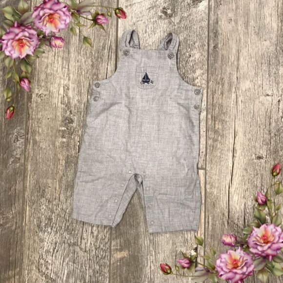 Janie and Jack sleeveless romper with boat print - Picture 1 of 10